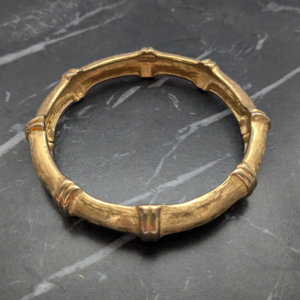 Vintage Monet Gold Tone Bamboo Bangle