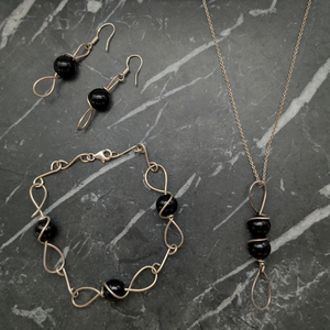 Vintage Artisan Sterling Silver Twist Jewellery set