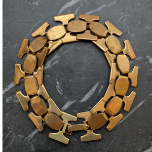 Vintage Gold Plated Brass Bracelet