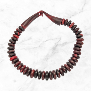 Vintage Catherine Noll Red Horn Beaded Necklace