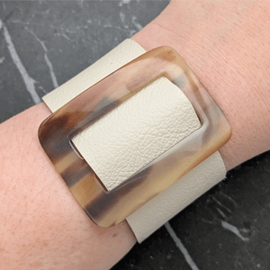 Vintage Brown Belt Buckle Leather Bracelet