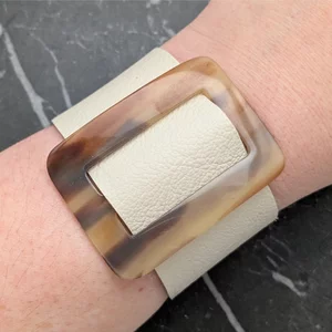 Vintage Brown Belt Buckle Leather Bracelet
