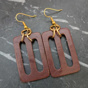 Vintage Belt Buckle Drop Earrings