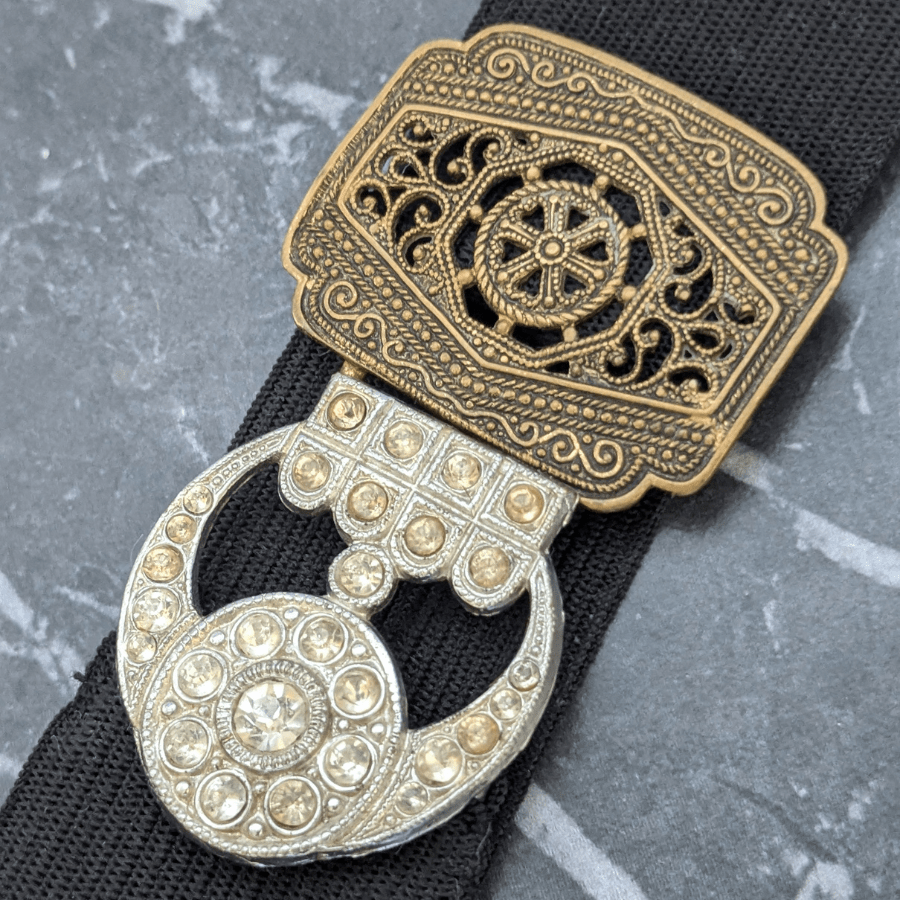 Art Deco Style Vintage Belt Buckle Choker