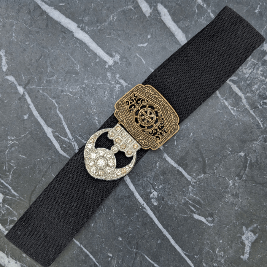 Art Deco Style Vintage Belt Buckle Choker - Image 3