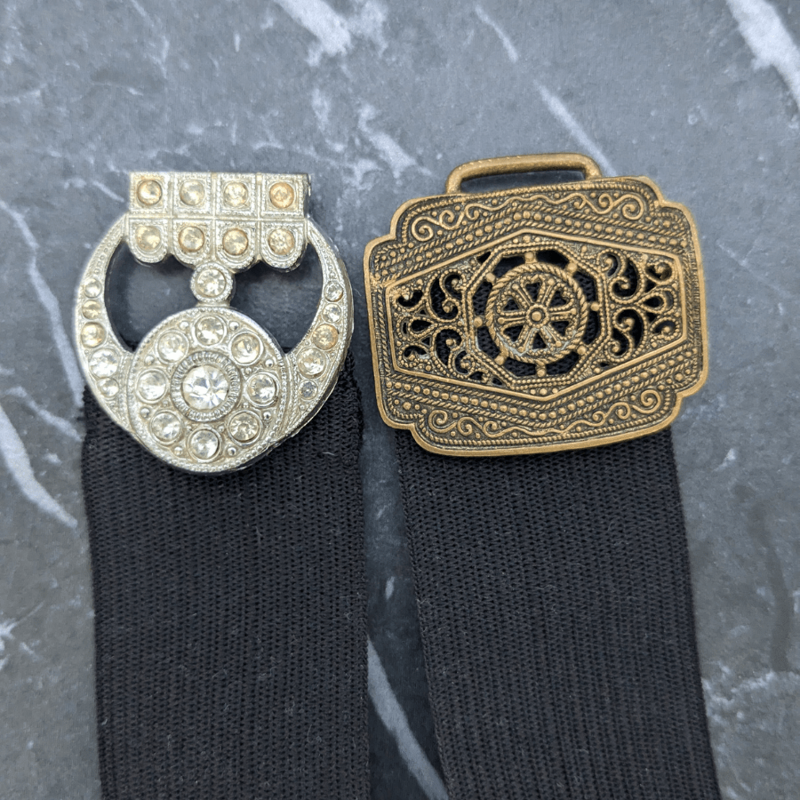 Art Deco Style Vintage Belt Buckle Choker - Image 5