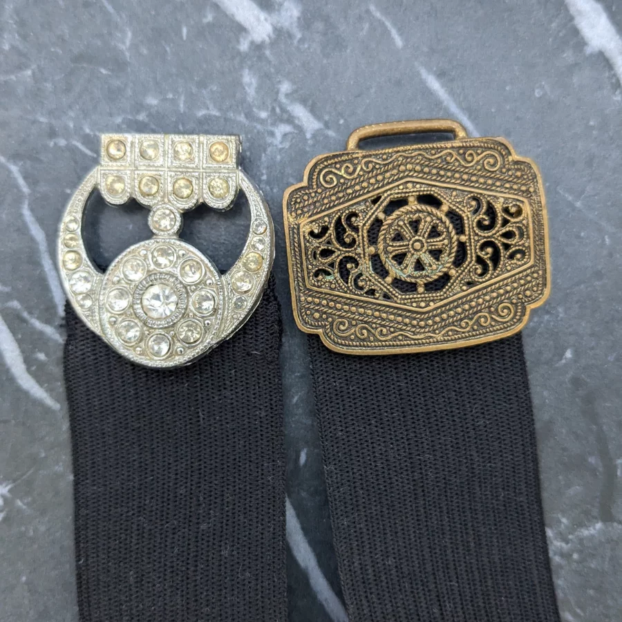 Art Deco Style Vintage Belt Buckle Choker - Image 5