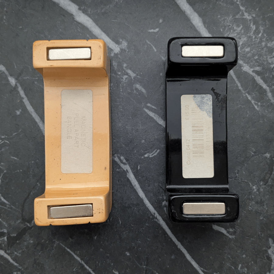 Unusual Vintage Magnetic Pull Apart Chunky Bangle - Image 2