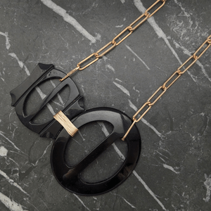 Vintage Bound Together Belt Buckle Necklace