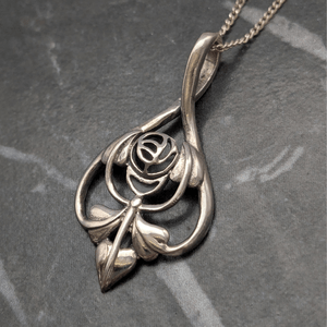 Vintage Kit Heath Sterling Silver Drop Pendant on Silver Chain