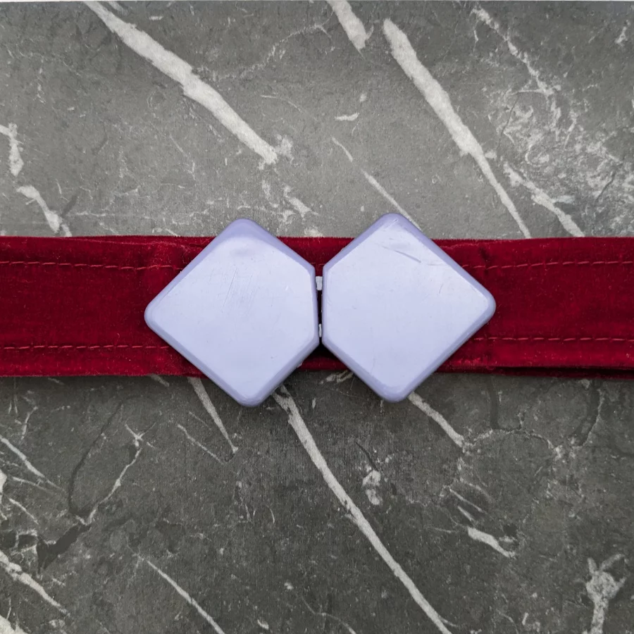 Vintage Blue and Red Belt Buckle Choker - Image 3