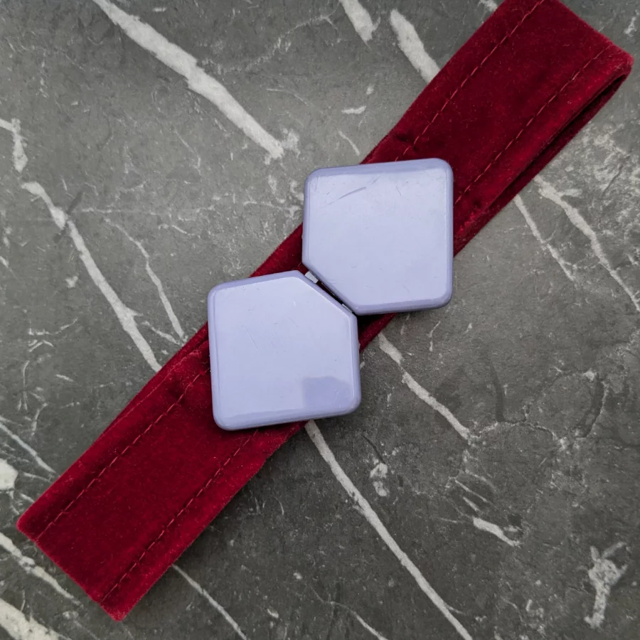 Vintage Blue and Red Belt Buckle Choker - Image 6