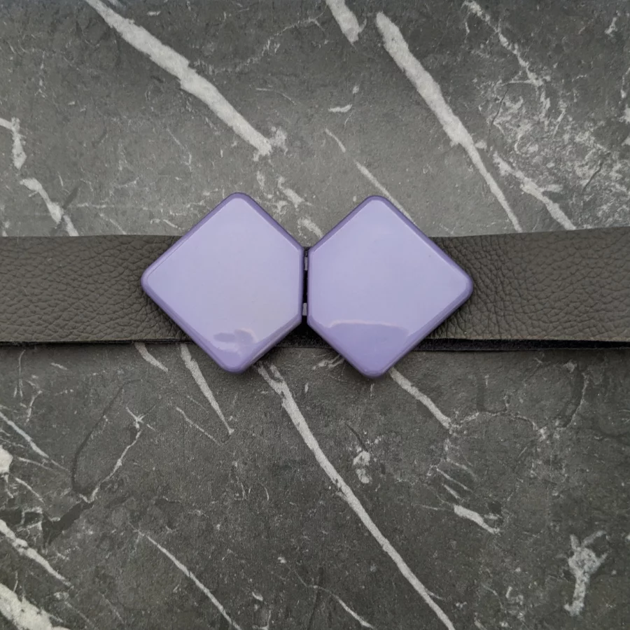 Vintage 80s Belt Buckle and Leather Choker - Image 4