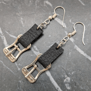 Vintage Belt Buckle Drop Earrings