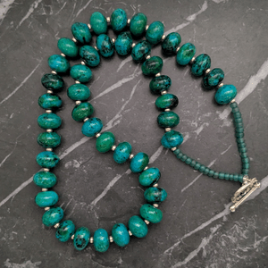 Vintage Chrysocolla Beaded Necklace