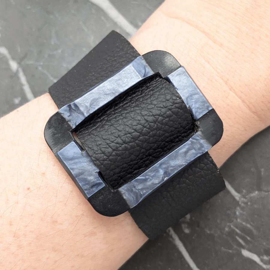 Vintage Mid-Night Blue Belt Buckle Bracelet