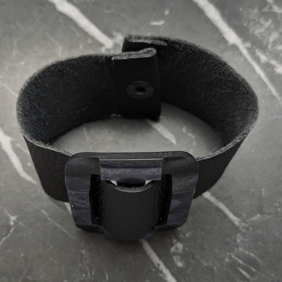 Vintage Mid-Night Blue Belt Buckle Bracelet - Image 3