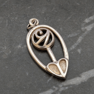Vintage Sterling Silver Rennie Mackintosh Style Pendant