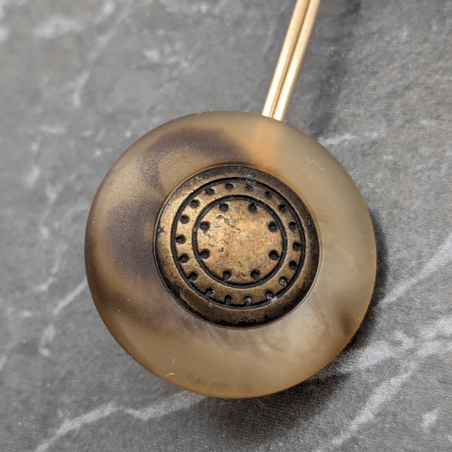 Vintage Button Drop Earrings - Image 6
