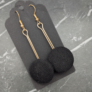 Vintage Button Drop Earrings