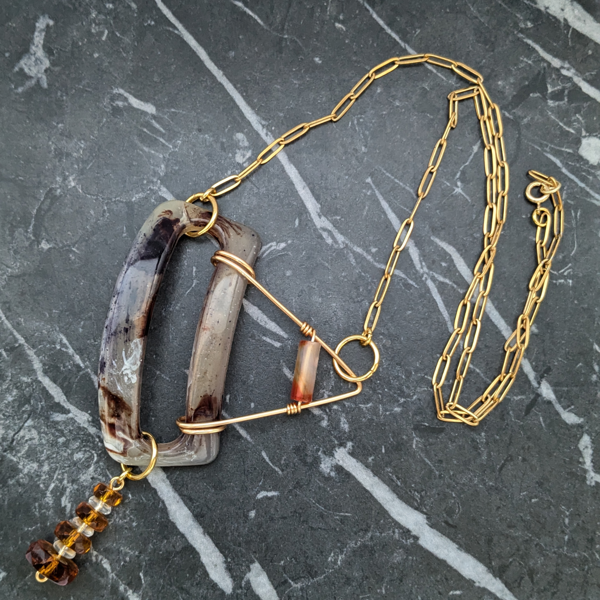 Unique Upcycled Vintage Belt Buckle Necklace - Image 4