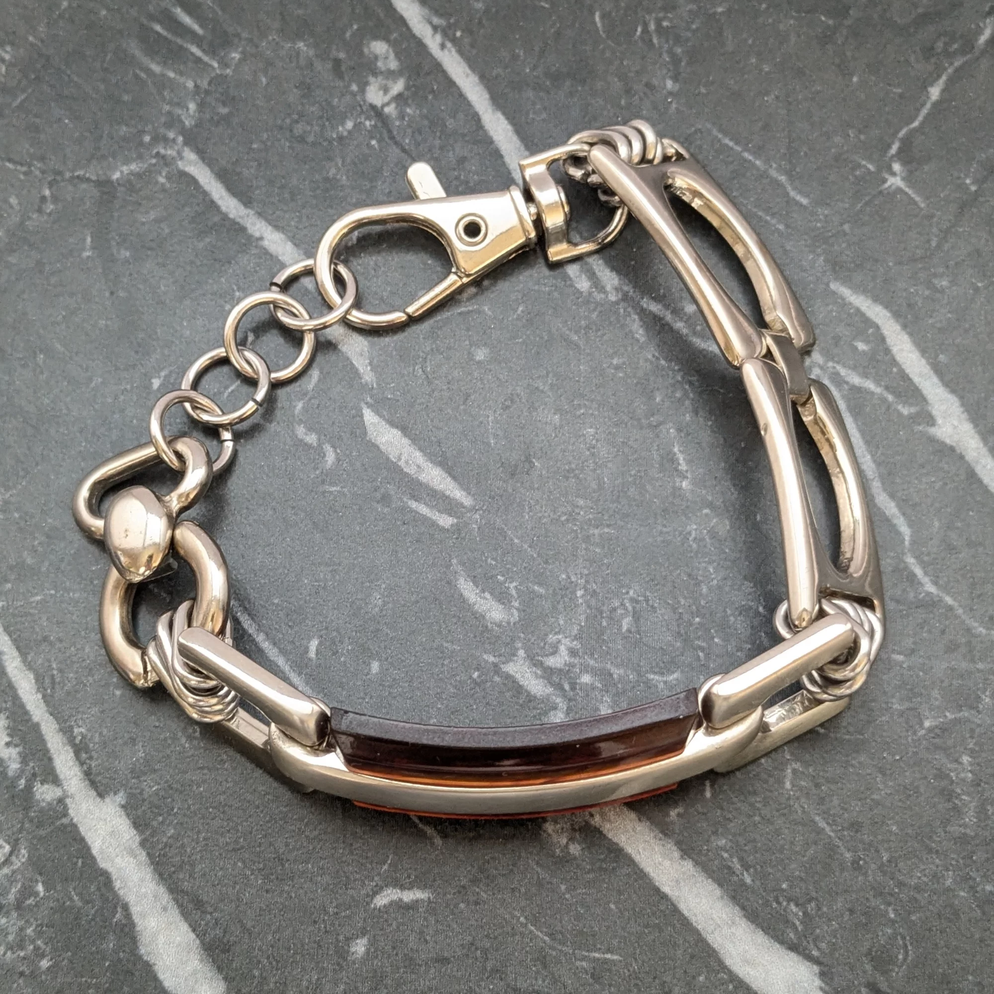 Upcycled Vintage Belt Buckle Bracelet - Image 4