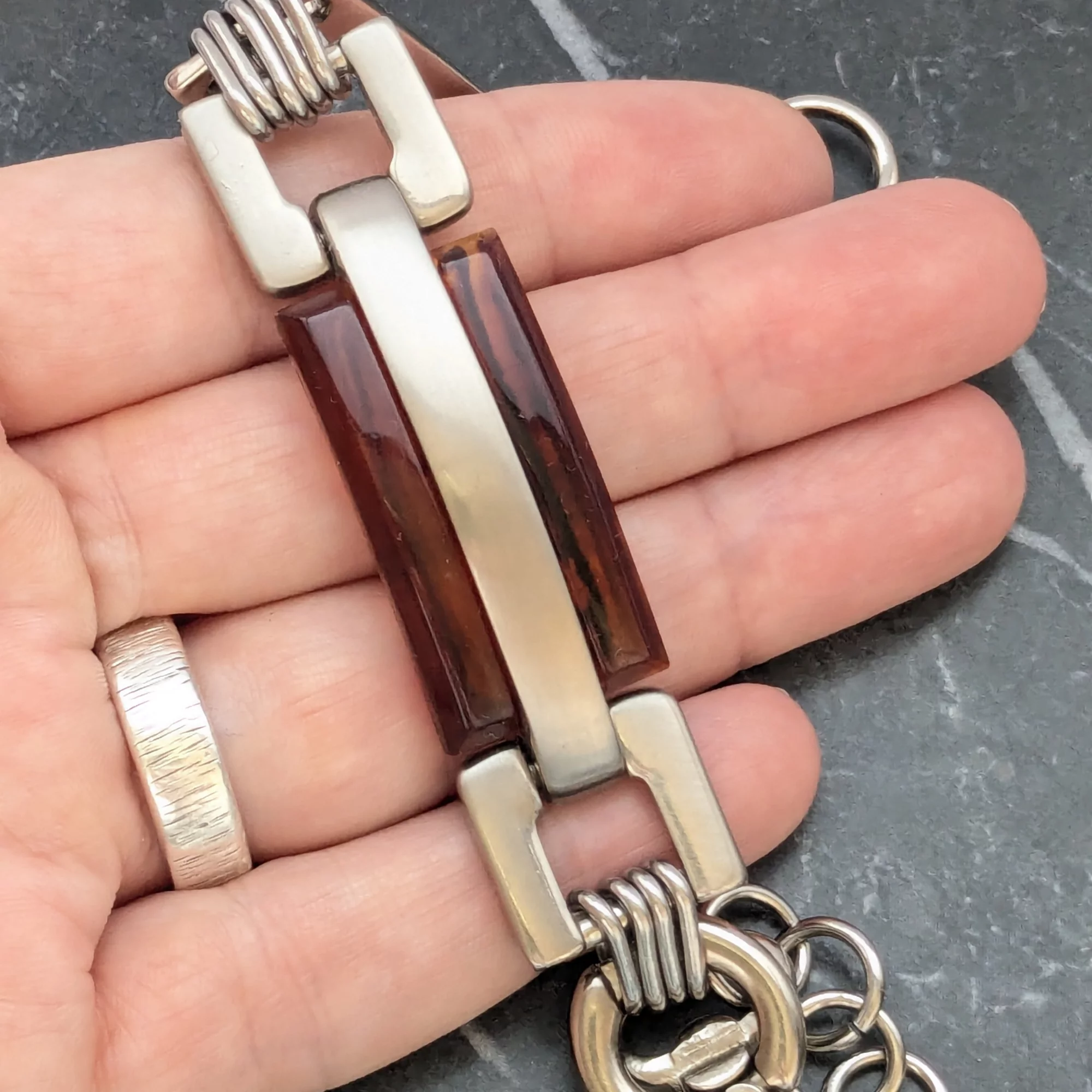 Upcycled Vintage Belt Buckle Bracelet - Image 5
