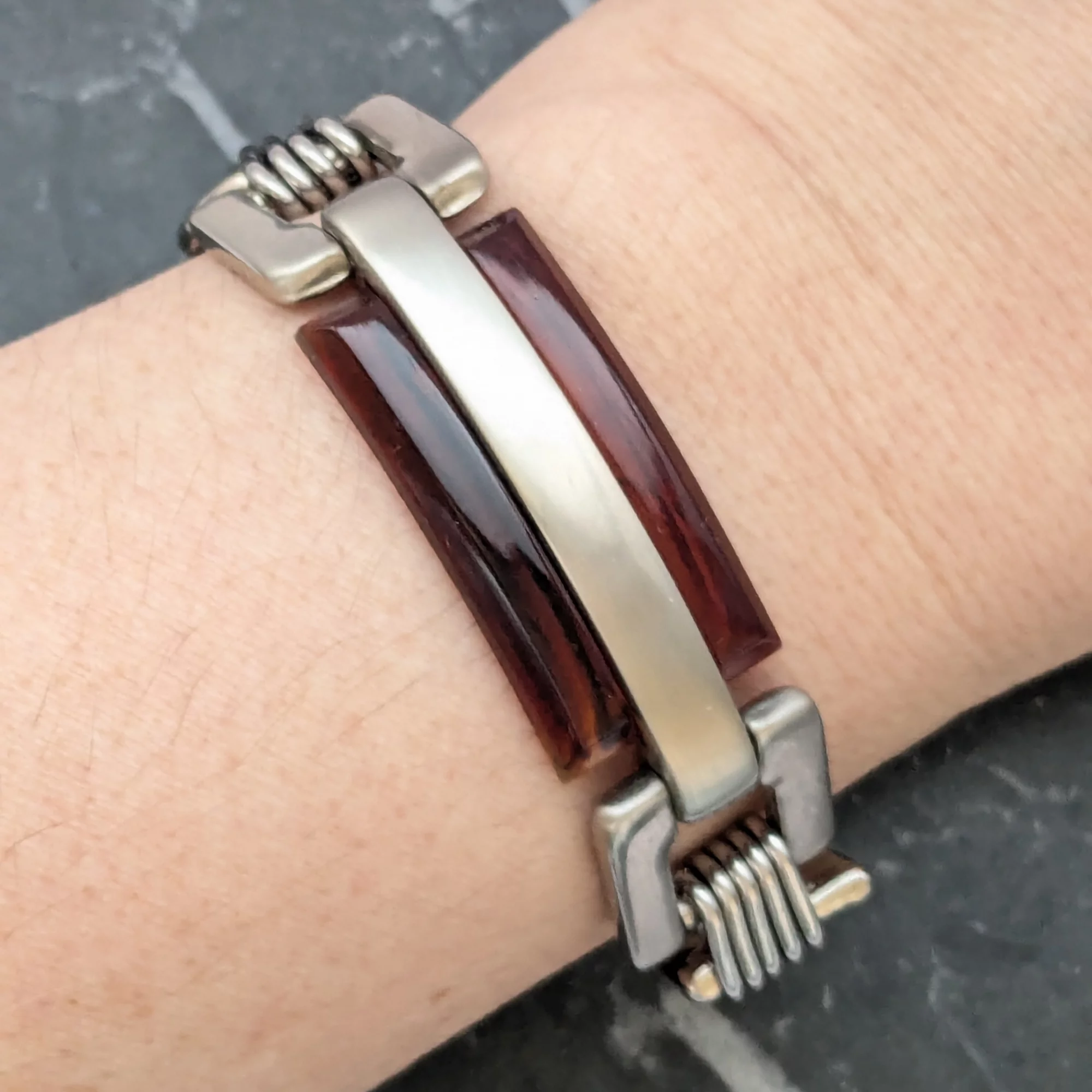 Upcycled Vintage Belt Buckle Bracelet - Image 6